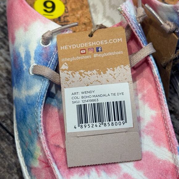 Hey Dude Womens Wendy Boho Shoe Mandala Tie Dye Slip On Casual Beach Size 9 NWT - Picture 6 of 11